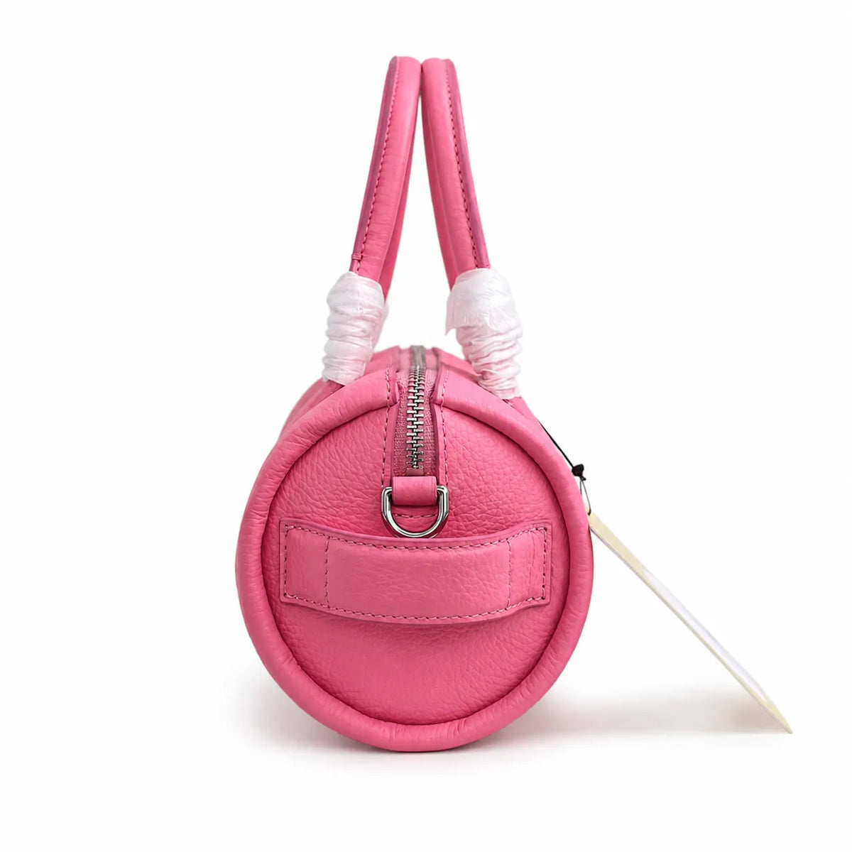 Marc Jacobs | Bright pink pebbled leather signature logo adjustable shoulder strap women's designer mini leather travel bag