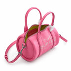 Marc Jacobs | Bright pink pebbled leather signature logo adjustable shoulder strap women's designer mini leather travel bag