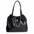 Marc Jacobs Cristina | Black lambskin  chain trim  top handle  women's designer shoulder bag