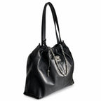 Marc Jacobs Cristina | Black lambskin  chain trim  top handle  women's designer shoulder bag