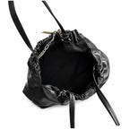Marc Jacobs Cristina | Black lambskin  chain trim  top handle  women's designer shoulder bag