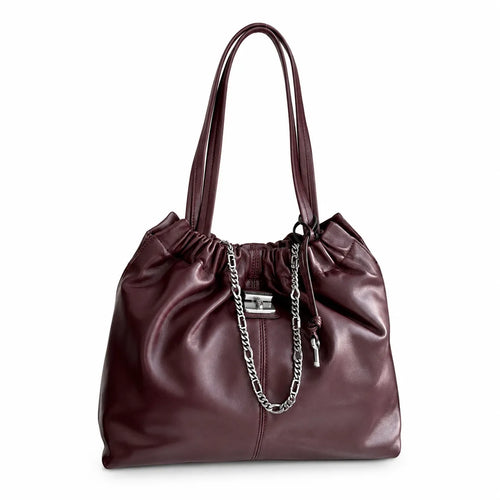 Marc Jacobs Cristina | Black lambskin  chain trim  top handle  women's designer shoulder bag