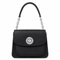 Marc Jacobs J Marc | Black pebbled leather signature rotating J-clasp chain and leather shoulder strap women's designer crossbody bag