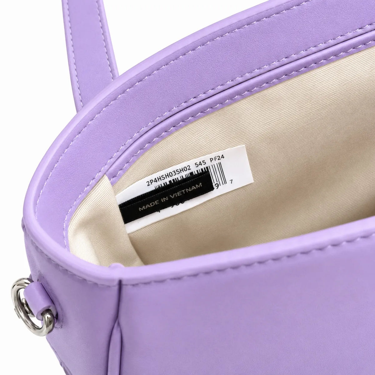 Marc Jacobs Clover in lavender | Smooth pebbled leather signature J-shaped buckle flap detachable chain shoulder strap women's designer mini crossbody bag