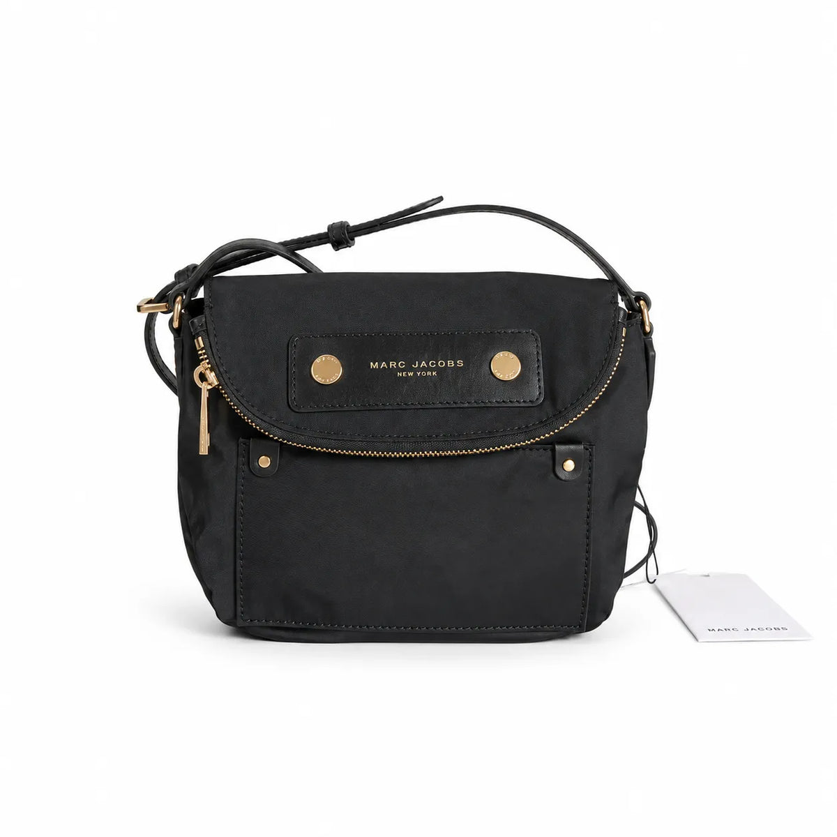 Marc Jacobs Preppy | Black  detachable shoulder strap lightweight travel tote bag for women