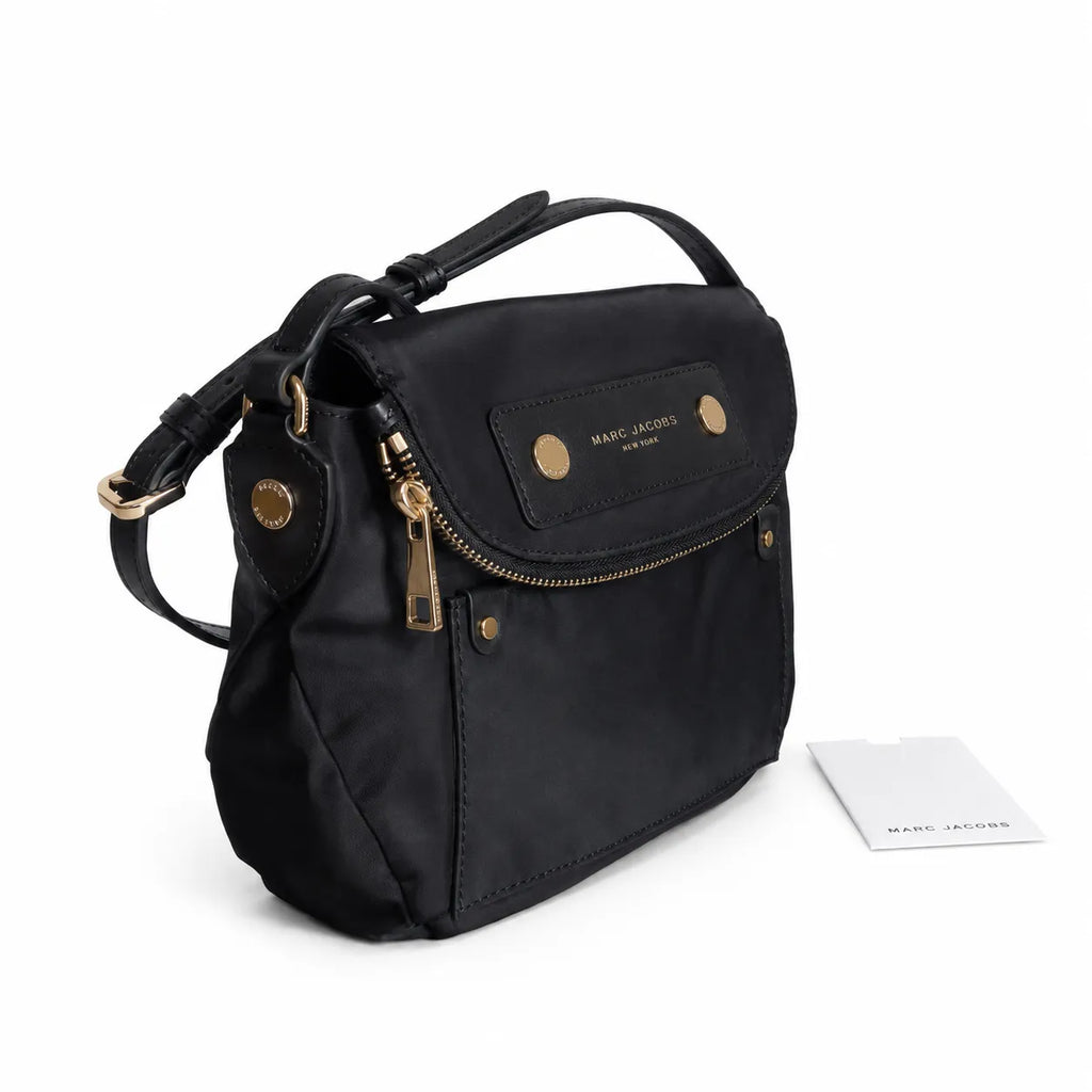 Marc Jacobs Preppy | Black  detachable shoulder strap lightweight travel tote bag for women