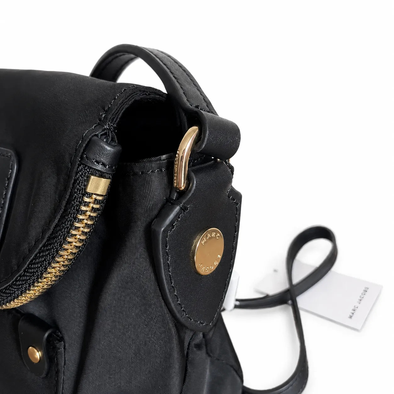 Marc Jacobs Preppy | Black  detachable shoulder strap lightweight travel tote bag for women