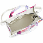 Marc Jacobs Medium Future Floral | White base with vibrant floral print  embossed logo detachable shoulder strap  women's commuter tote bag