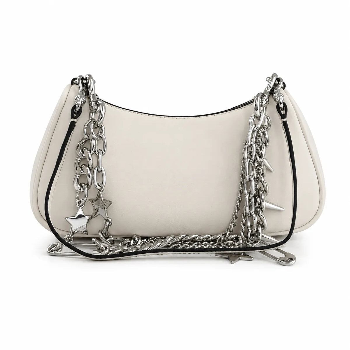 Marc Jacobs The Charm | Off-white smooth leather women's Y2K designer crossbody bag with detachable shoulder strap