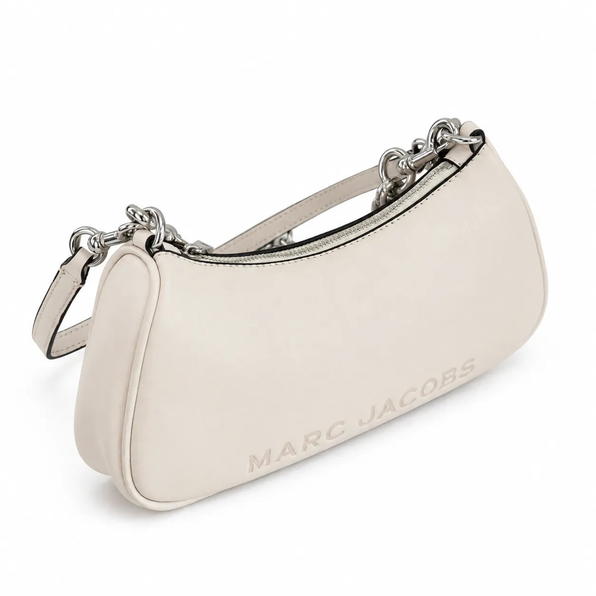 Marc Jacobs The Charm | Off-white smooth leather women's Y2K designer crossbody bag with detachable shoulder strap