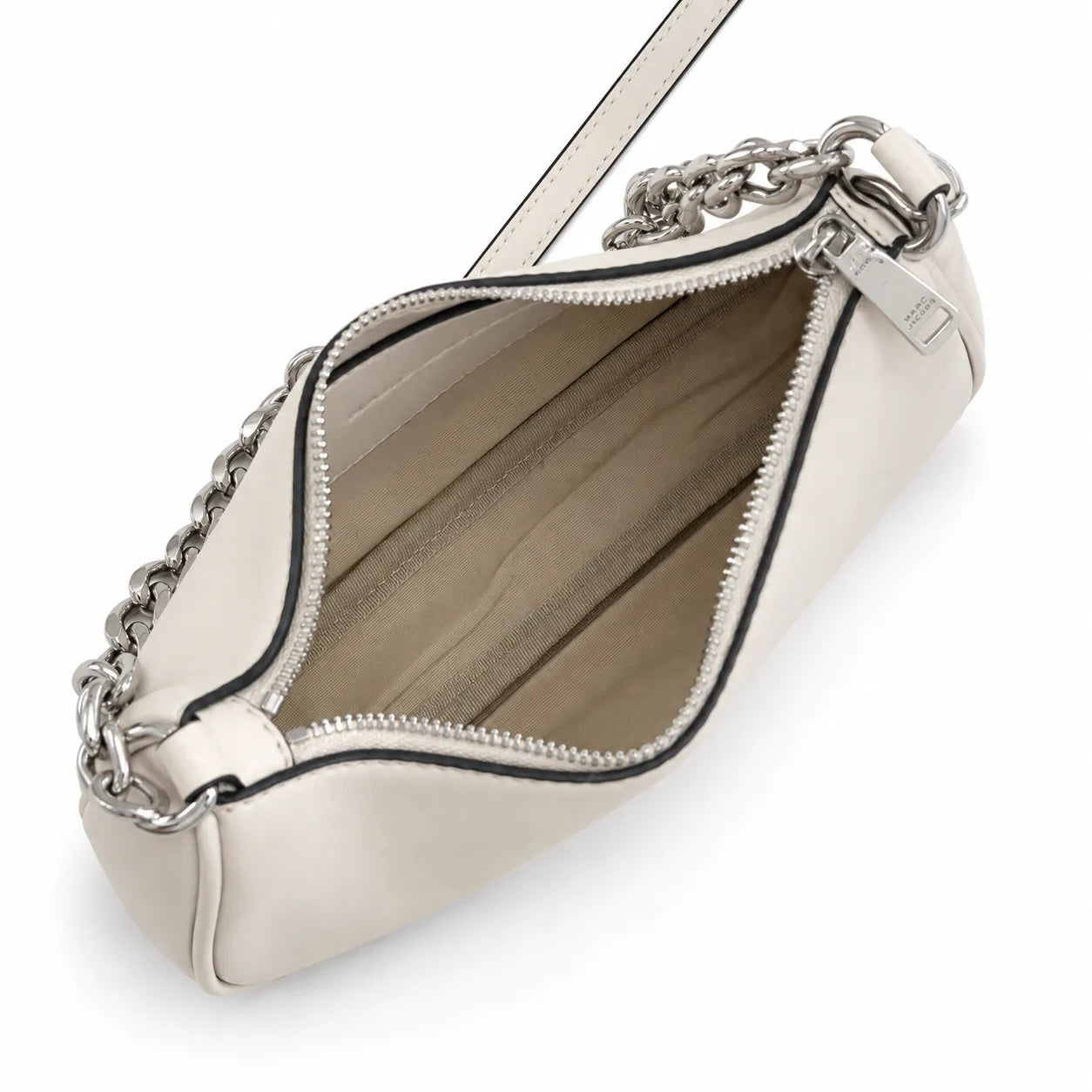 Marc Jacobs The Charm | Off-white smooth leather women's Y2K designer crossbody bag with detachable shoulder strap