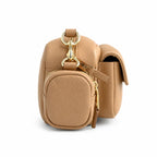 Marc Jacobs Cargo | Nude pebbled leather adjustable shoulder strap  embossed logo women's designer crossbody bag