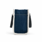 Marc Jacobs | Dark washed denim  silver chain shoulder strap  embossed logo  women's designer denim chain mini tote bag