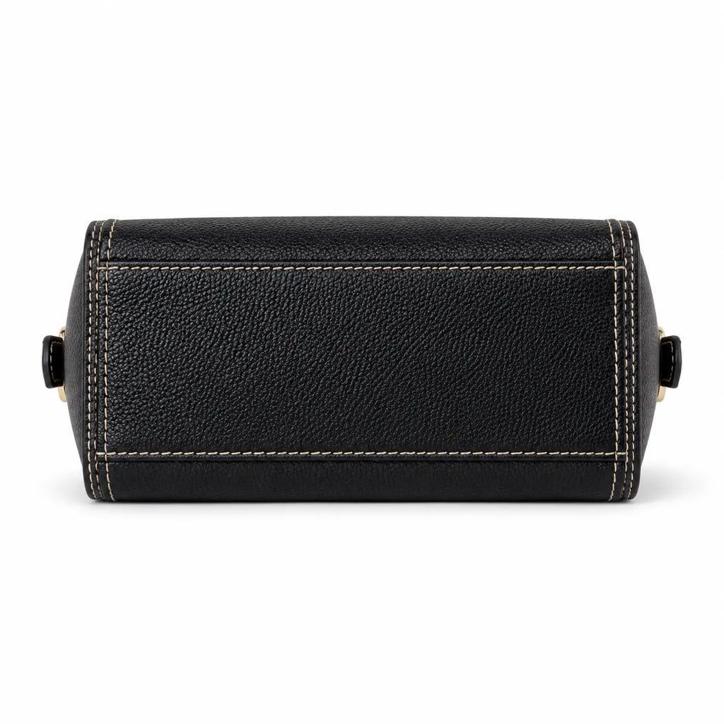 Marc Jacobs Mini Cruiser | Black pebbled leather  detachable shoulder strap  embossed logo  women's designer handbag