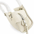 Marc Jacobs Mini Cruiser | White pebbled leather  detachable shoulder strap embossed logo  women's designer handbag