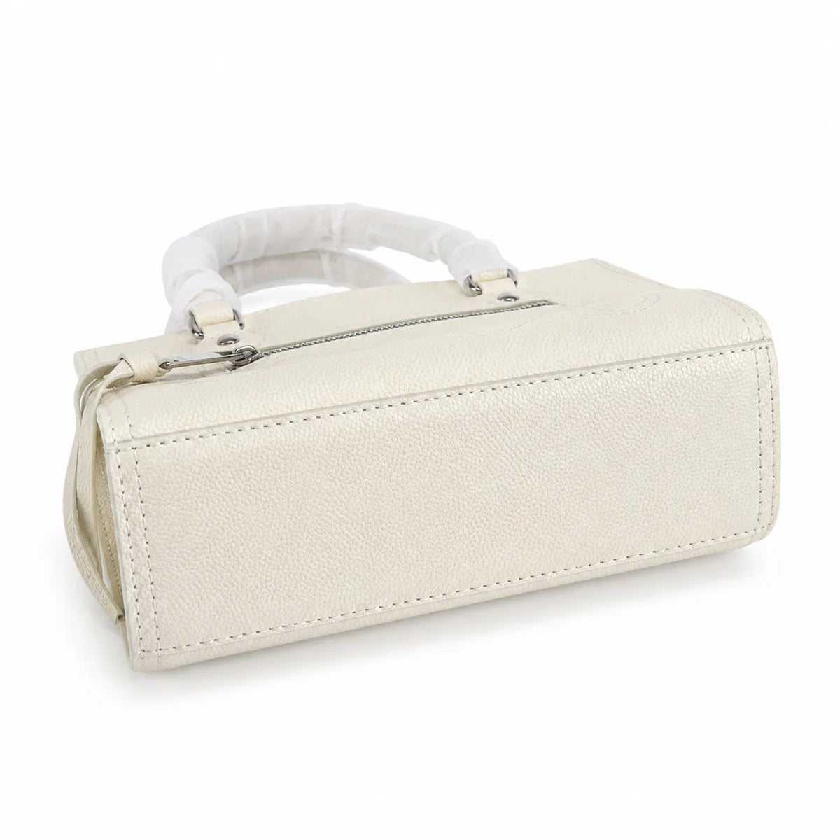 Marc Jacobs Mini Cruiser | White pebbled leather  detachable shoulder strap embossed logo  women's designer handbag