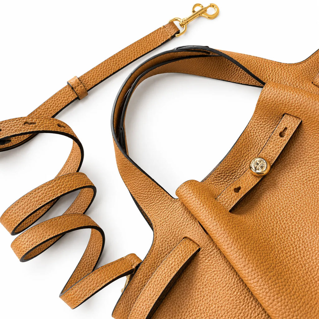 Tory Burch Romy Pebble Cream-colored Pebble Leather Women's Handbag/Crossbody Bag