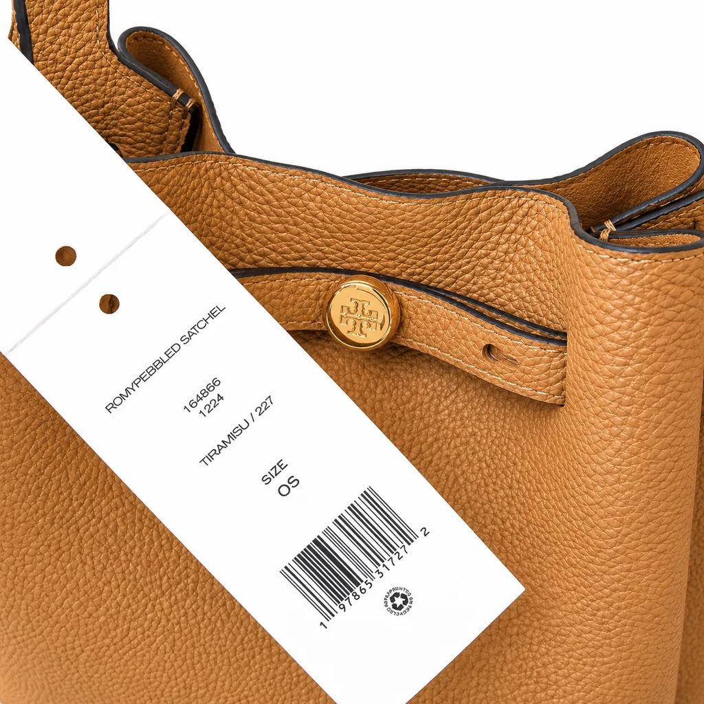Tory Burch Romy Pebble Cream-colored Pebble Leather Women's Handbag/Crossbody Bag