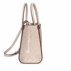 Tory Burch T-pattern small women's designer shoulder bag off-white leather brown logo detachable shoulder strap