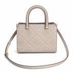 Tory Burch T-pattern small women's designer shoulder bag off-white leather brown logo detachable shoulder strap