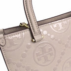 Tory Burch T-pattern small women's designer shoulder bag off-white leather brown logo detachable shoulder strap