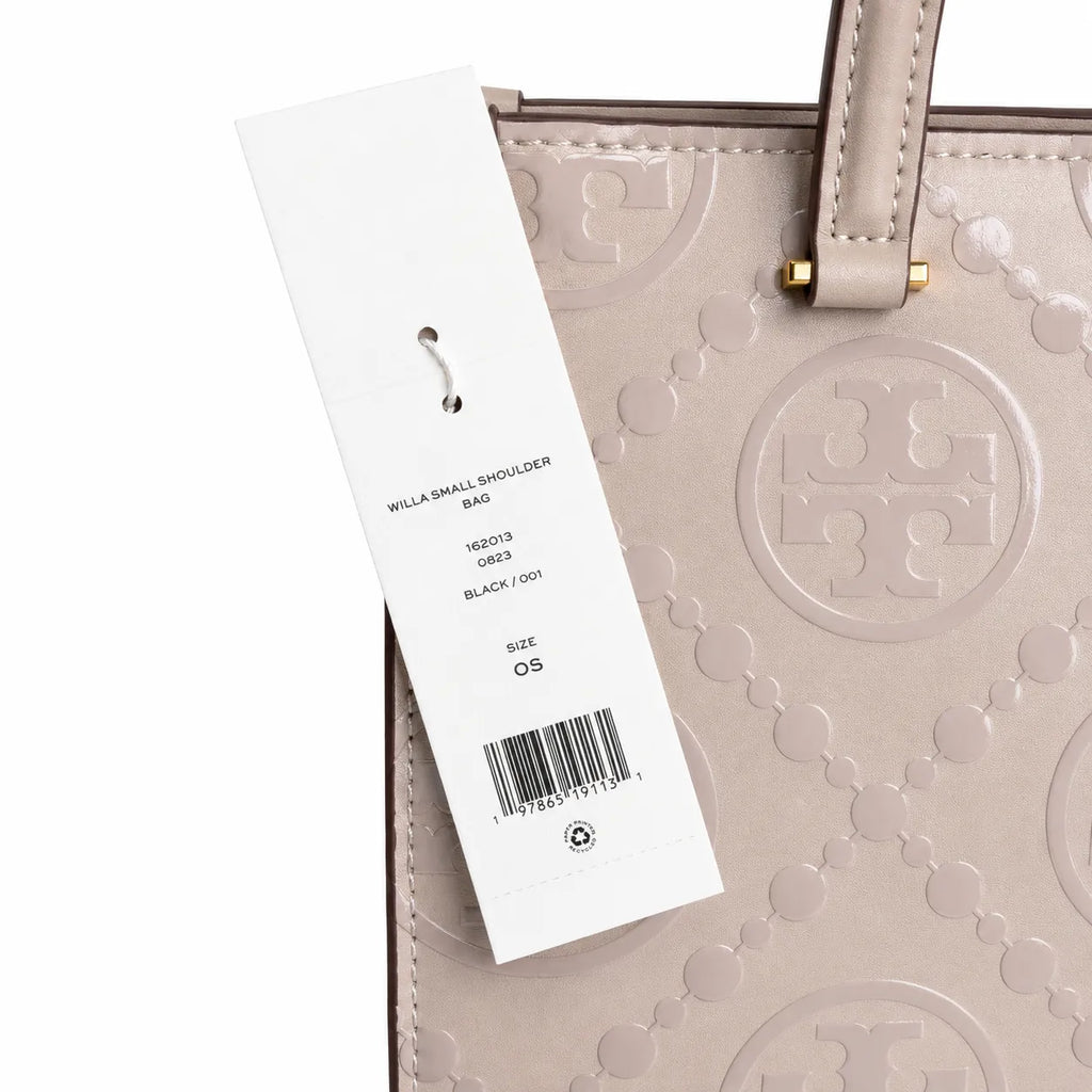 Tory Burch T-pattern small women's designer shoulder bag off-white leather brown logo detachable shoulder strap