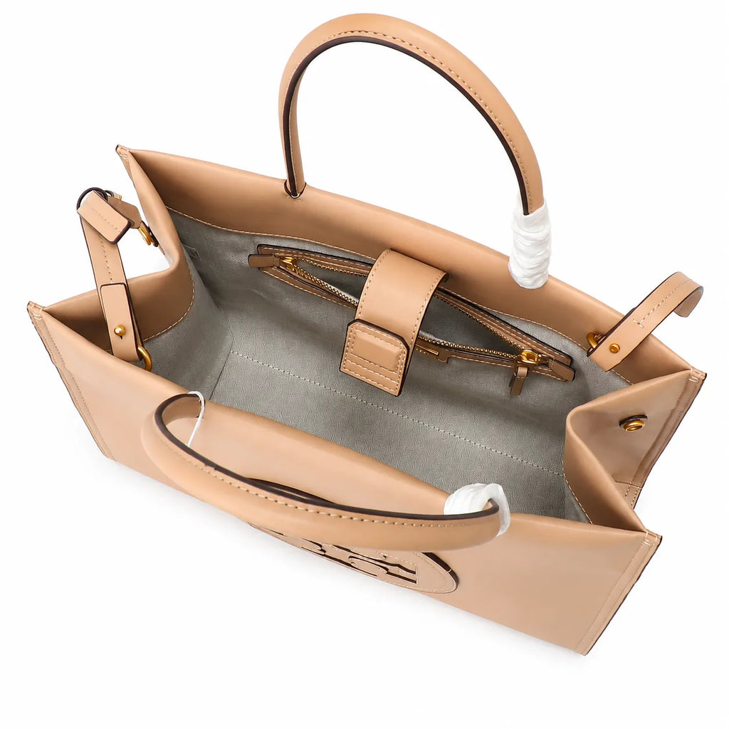 Tory Burch Ella Bio | Wisteria Brown Adjustable Shoulder Strap Magnetic Snap Women's Designer Shoulder/Handbag