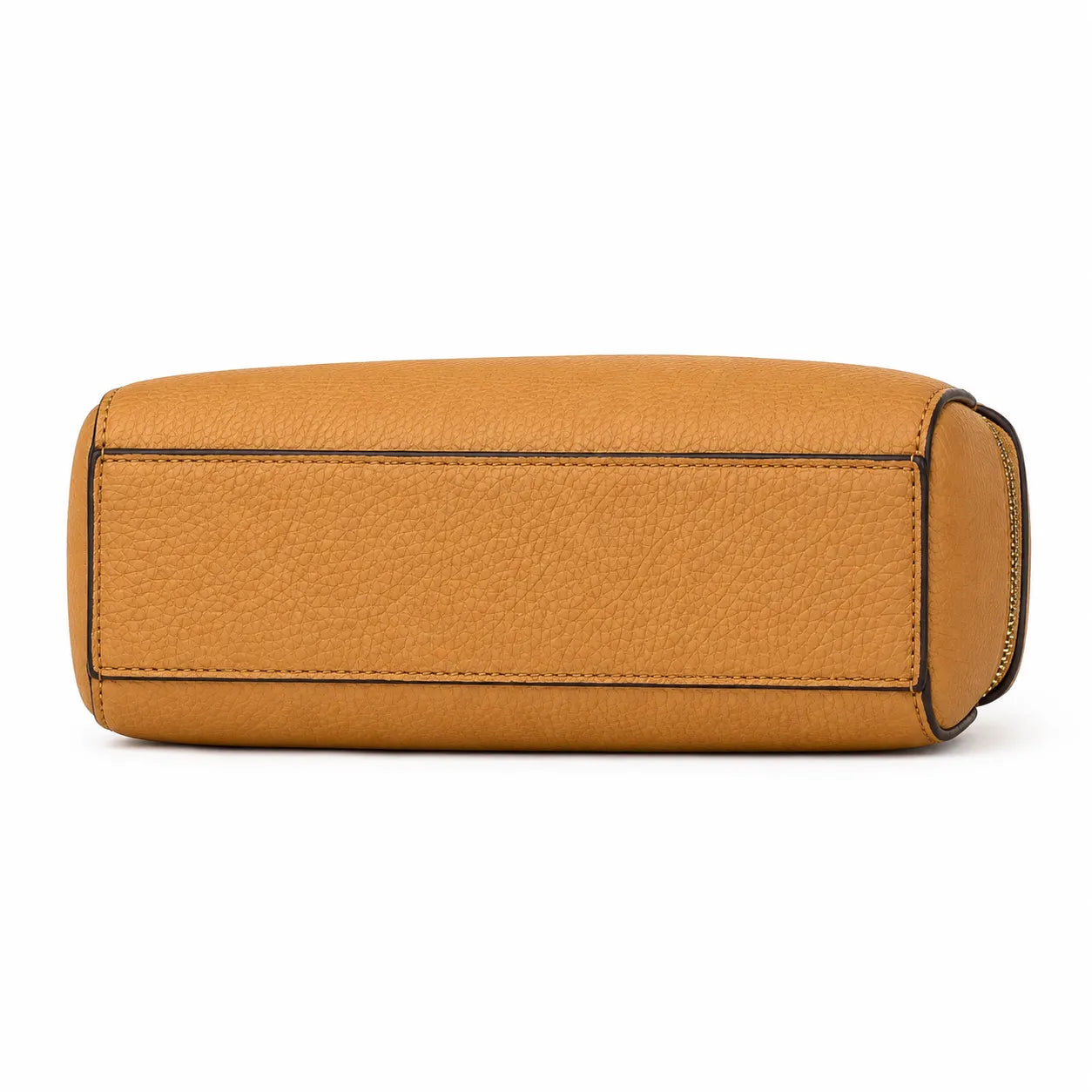 Tory Burch Romy | Caramel-colored pebbled leather with a detachable shoulder strap and double T charm  women's designer small crossbody bag