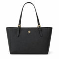 Tory Burch York Saffiano | Black cross-grain calfskin adjustable shoulder strap zip closure women's designer shoulder/handbag