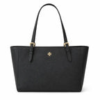 Tory Burch York Saffiano | Black cross-grain calfskin adjustable shoulder strap zip closure women's designer shoulder/handbag