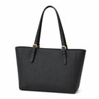 Tory Burch York Saffiano | Black cross-grain calfskin adjustable shoulder strap zip closure women's designer shoulder/handbag
