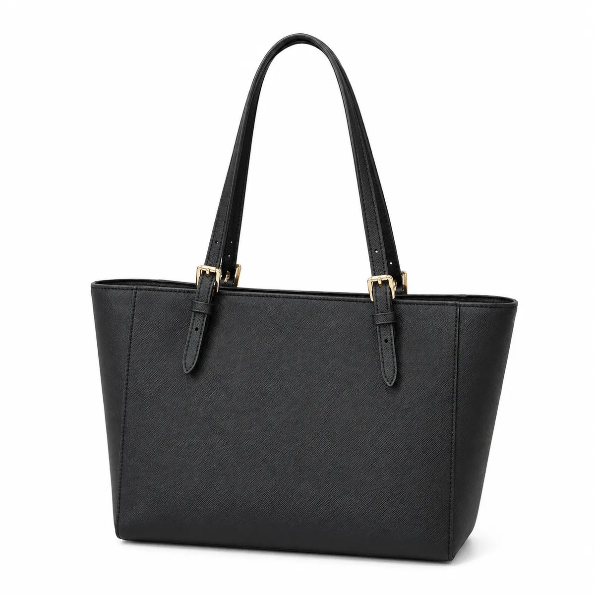 Tory Burch York Saffiano | Black cross-grain calfskin adjustable shoulder strap zip closure women's designer shoulder/handbag