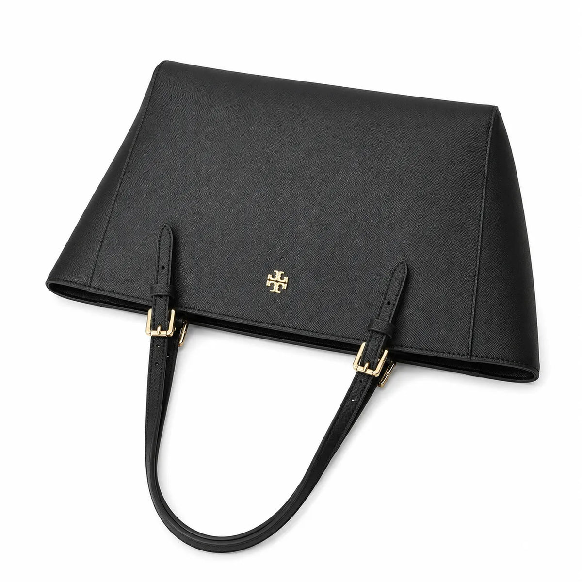 Tory Burch York Saffiano | Black cross-grain calfskin adjustable shoulder strap zip closure women's designer shoulder/handbag