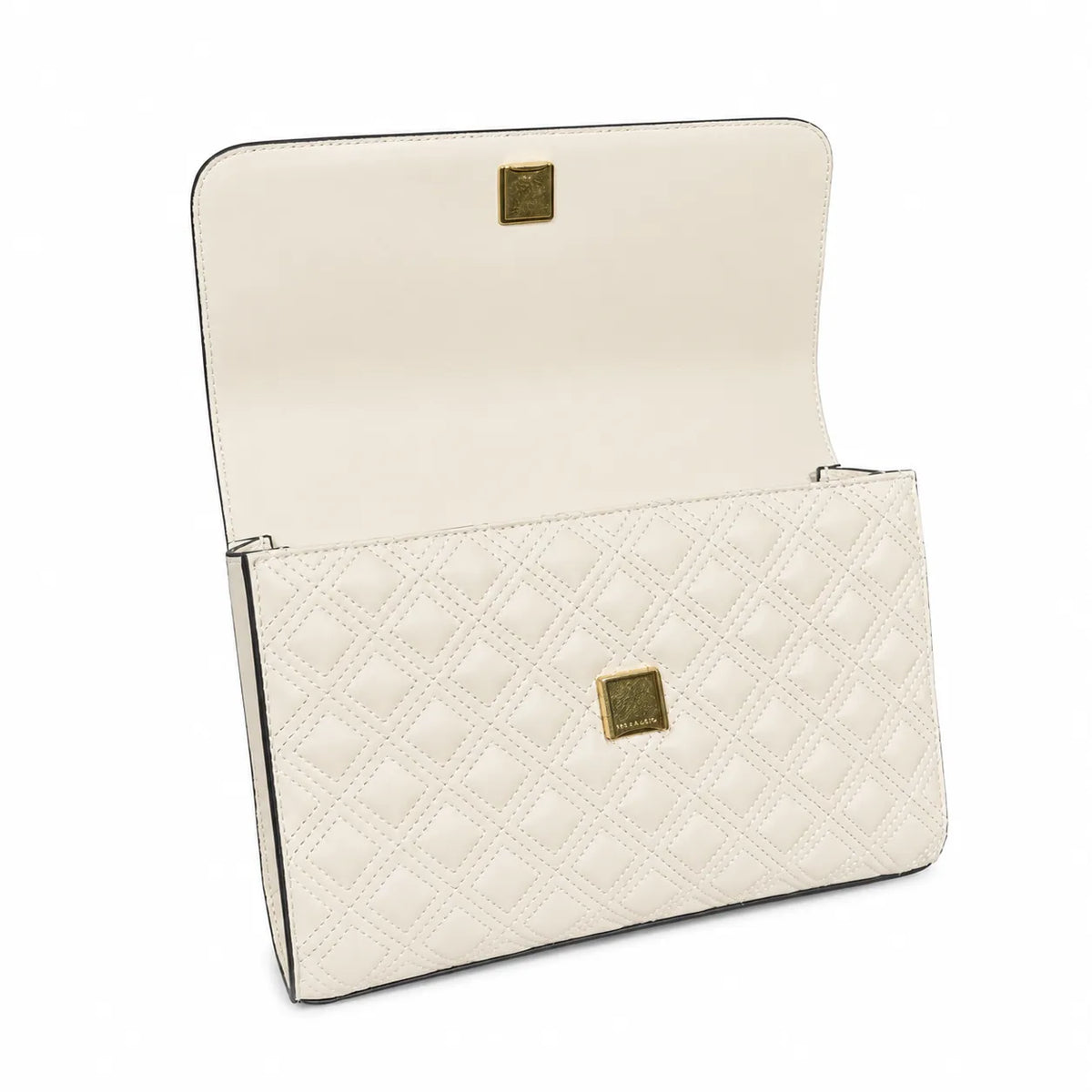 Tory Burch Fleming | Off-white lambskin tassel charm  magnetic closure  women's designer shoulder/crossbody bag