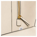 Tory Burch Fleming | Off-white lambskin tassel charm  magnetic closure  women's designer shoulder/crossbody bag