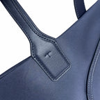 Tory Burch Ella Large Tote Bag Navy Blue Nylon Shoulder Handbag with Double T Logo Lightweight Work & Travel Carryall