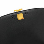Tory Burch Eleanor Quilted Chain Bag | Black lambskin adjustable shoulder strap magnetic closure  women's designer quilted chain bag