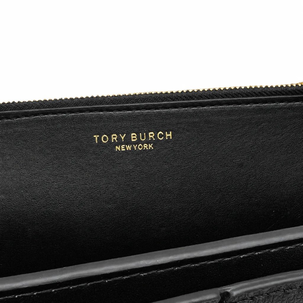 Tory Burch Eleanor Quilted Chain Bag | Black lambskin adjustable shoulder strap magnetic closure  women's designer quilted chain bag