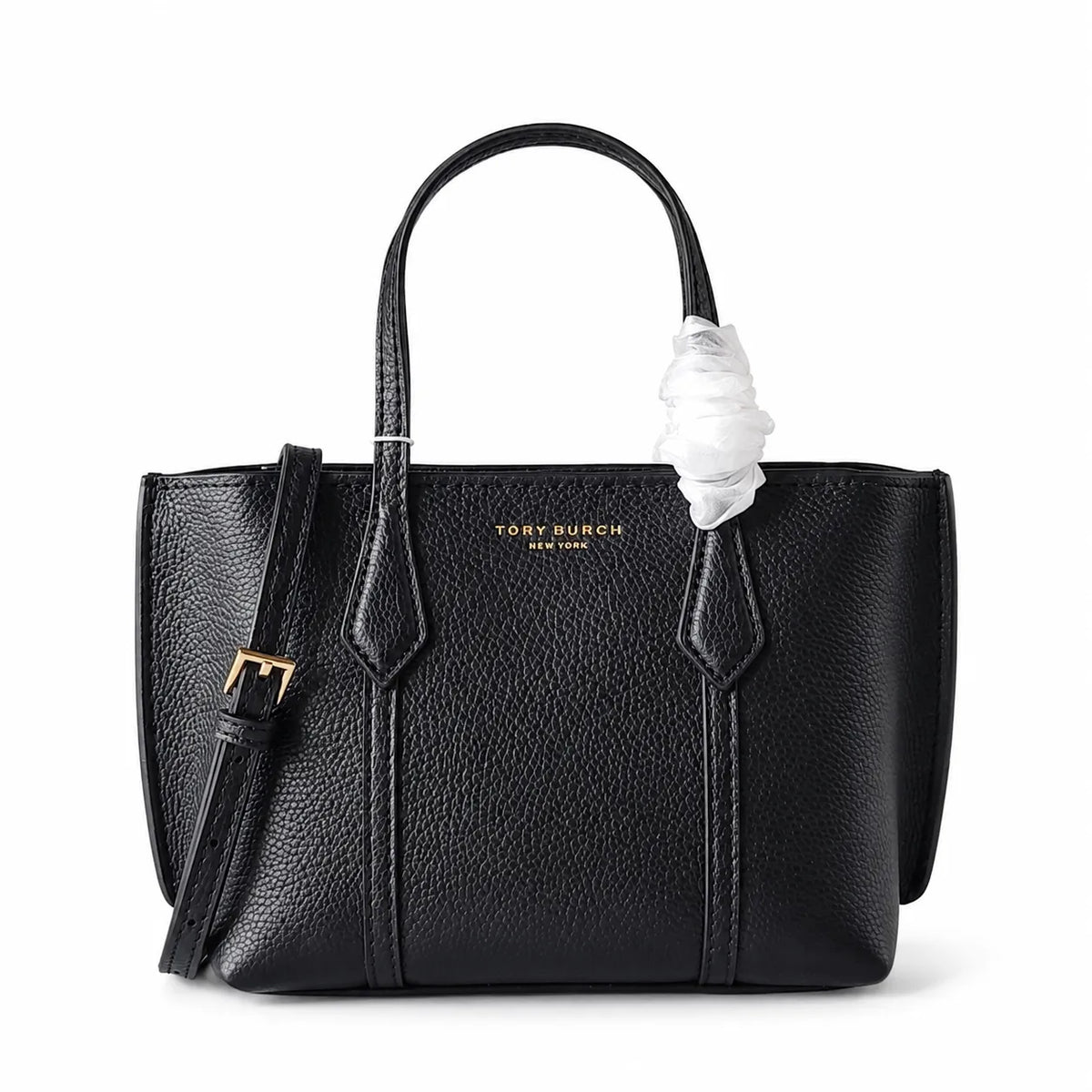 Tory Burch Perry | Ivory pebbled leather detachable shoulder strap  zip closure women's designer shoulder/handbag