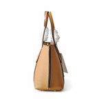 Tory Burch Perry | Tan pebbled leather detachable shoulder strap zip closure women's designer shoulder/handbag