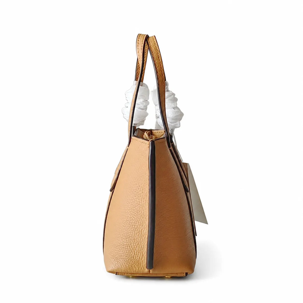 Tory Burch Perry | Tan pebbled leather detachable shoulder strap zip closure women's designer shoulder/handbag