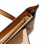 Tory Burch Perry | Tan pebbled leather detachable shoulder strap zip closure women's designer shoulder/handbag