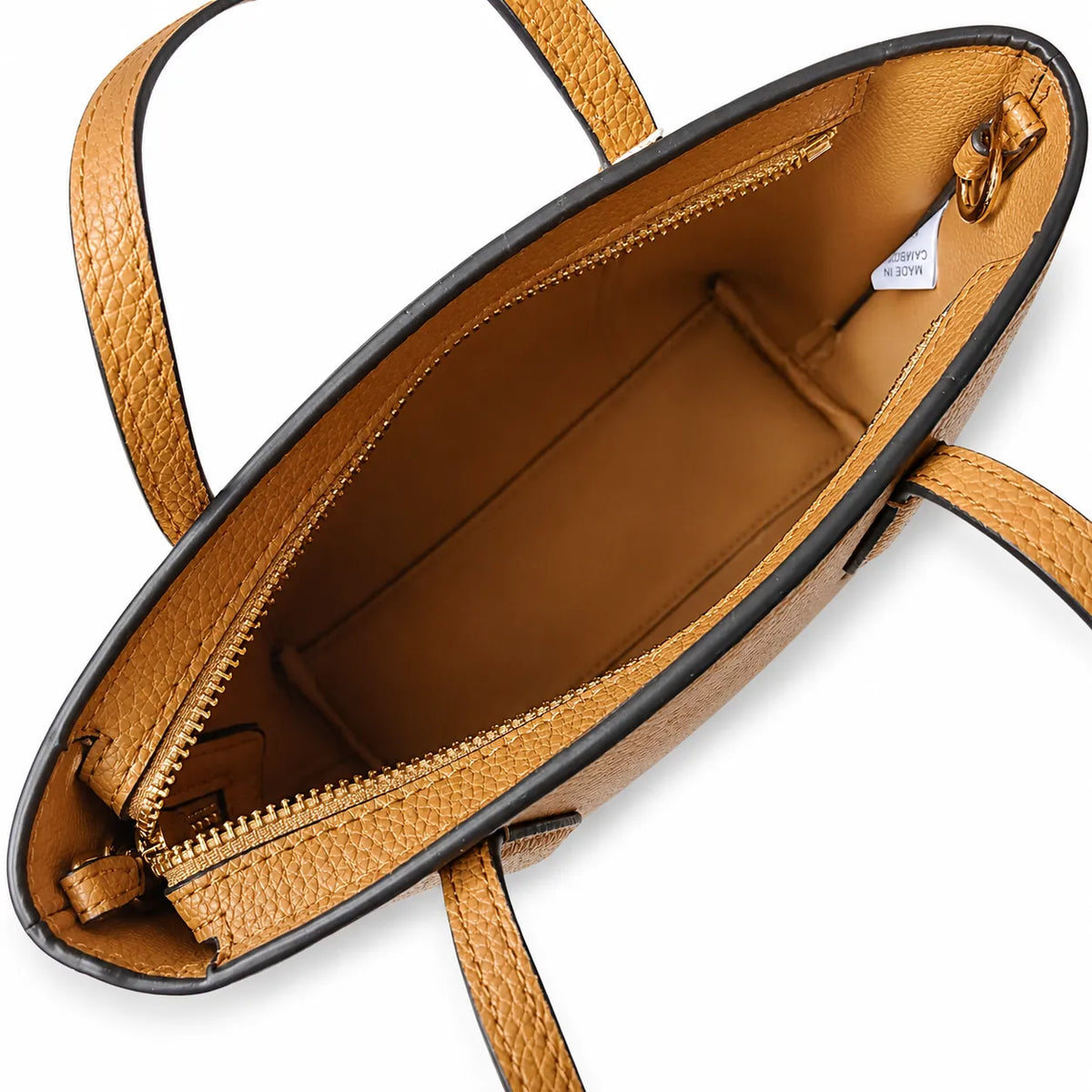Tory Burch Perry | Tan pebbled leather detachable shoulder strap zip closure women's designer shoulder/handbag