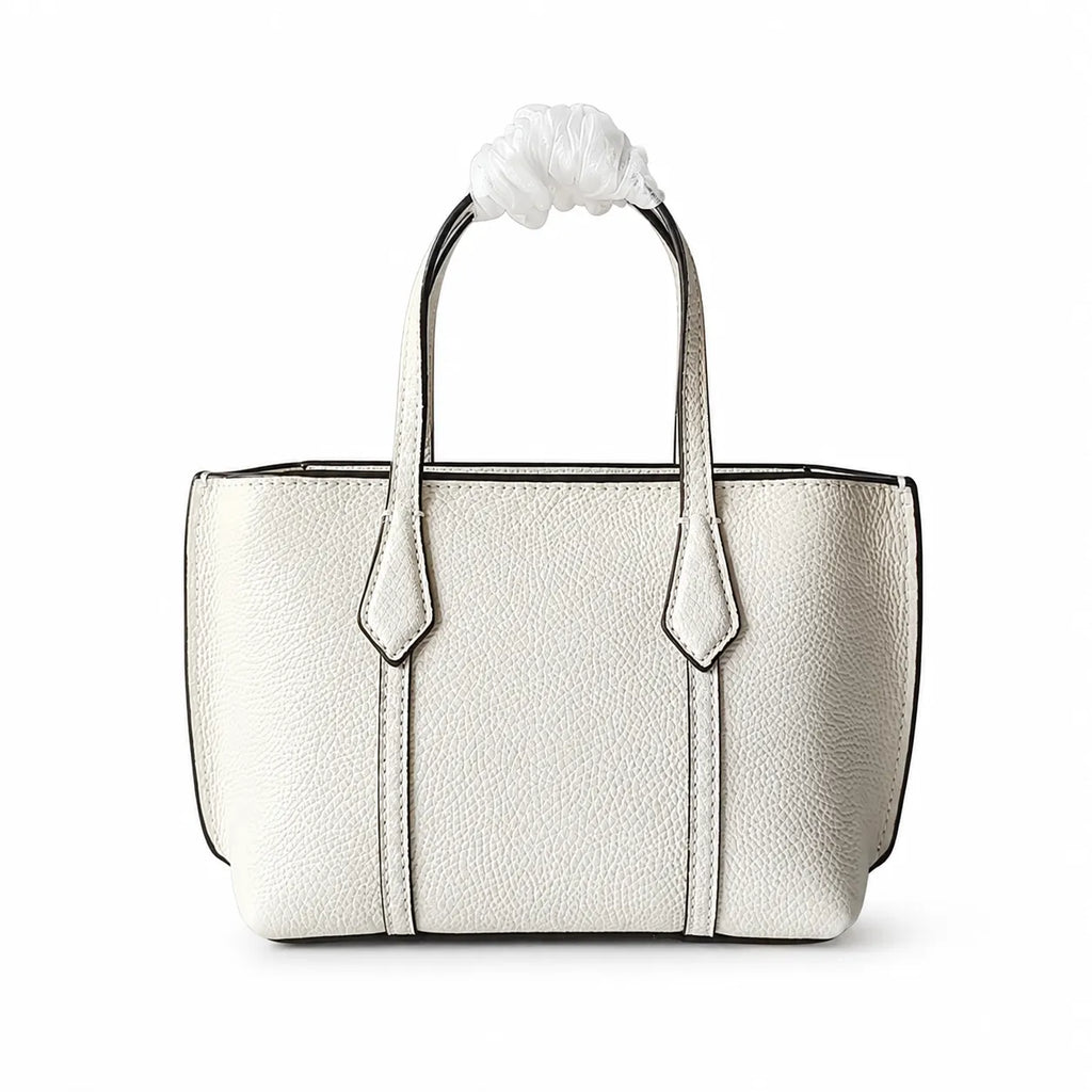 Tory Burch Perry | Ivory pebbled leather detachable shoulder strap  zip closure women's designer shoulder/handbag