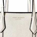 Tory Burch Perry | Ivory pebbled leather detachable shoulder strap  zip closure women's designer shoulder/handbag