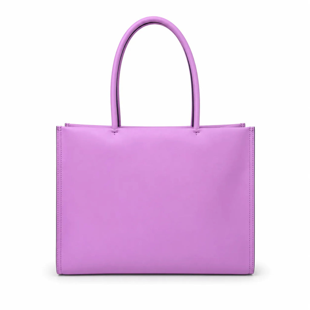 Tory Burch Ella Bio | Light purple, round T-logo embossed  double handles and detachable shoulder strap  women's designer shoulder bag
