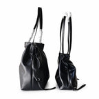 adjustable drawstring closure double handles  women's designer drawstring cloud handbag