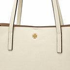 Tory Burch McGraw | Off-white pebbled leather double handles women's designer shoulder/handbag