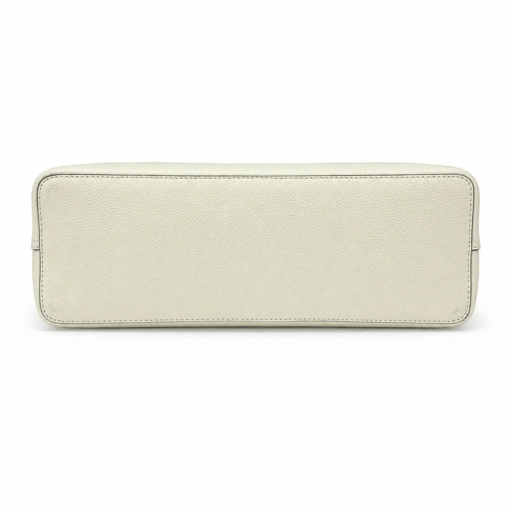 Tory Burch McGraw | Off-white pebbled leather double handles women's designer shoulder/handbag