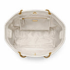 Tory Burch Ella | Whitezebra print gold chain and leather handle  magnetic closure women's designer printed chain tote bag